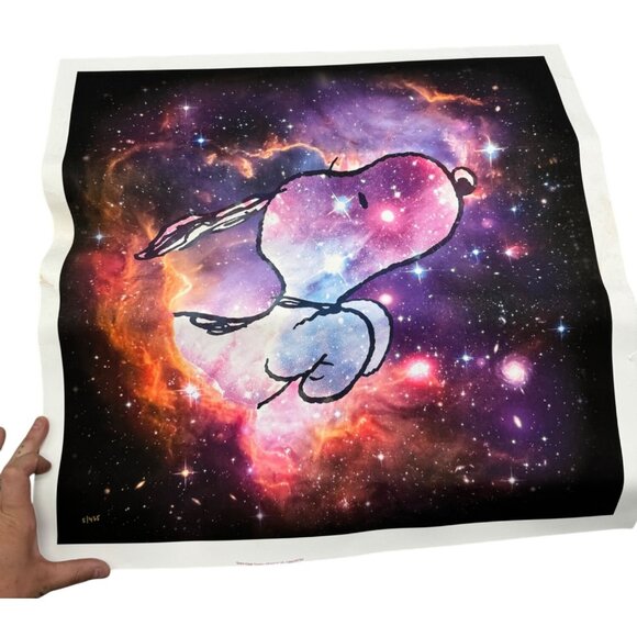 Snoopy Space Galaxy 5/475 Print poster Peanuts Reachable For The Stars READ - Picture 1 of 8